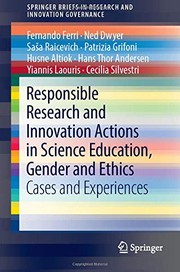 Front cover of Responsible Research and Innovation Actions in Science Education, Gender and Ethics by Fernando Ferri