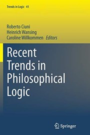 Cover of Recent Trends in Philosophical Logic by Roberto Ciuni