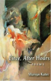 Cover of Circe, after hours by Marilyn Kallet