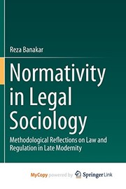 Cover of Normativity in Legal Sociology by Reza Banakar