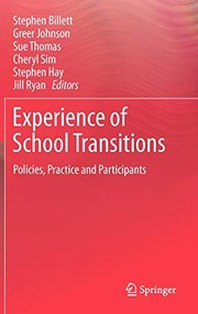 Front cover of Experience of School Transitions by Stephen Billett