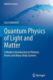 Front cover of Quantum Physics of Light and Matter by Luca Salasnich