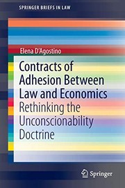 Front cover of Contracts of Adhesion Between Law and Economics by Elena D'Agostino