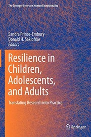 Cover of Resilience in Children, Adolescents, and Adults by Sandra Prince-Embury