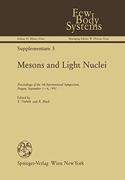 Cover of Mesons and Light Nuclei by Emil Truhlik