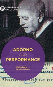 Front cover of Adorno and Performance by W. Daddario