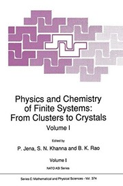 Front cover of Physics and Chemistry of Finite Systems by Peru Jena