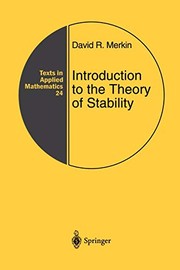 Front cover of Introduction to the Theory of Stability by David R. Merkin