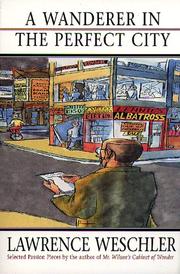 Front cover of A wanderer in the perfect city by Lawrence Weschler