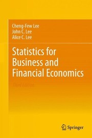 Cover of Statistics for Business and Financial Economics by Cheng-Few Lee