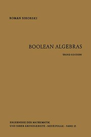 Cover of Boolean algebras by Roman Sikorski