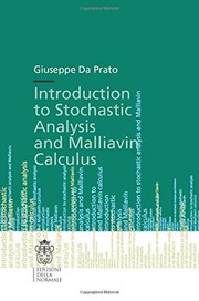 Cover of Introduction to Stochastic Analysis and Malliavin Calculus by Giuseppe Da Prato