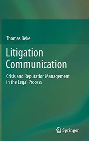 Cover of Litigation Communication by Thomas Beke