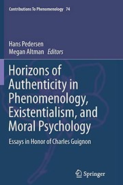 Front cover of Horizons of Authenticity in Phenomenology, Existentialism, and Moral Psychology by Hans Pedersen
