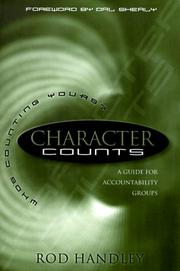 Cover of Character Counts by Rod Handley