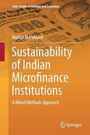 Front cover of Sustainability of Indian Microfinance Institutions by Nadiya Marakkath