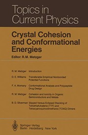 Front cover of Crystal Cohesion and Conformational Energies by Robert M. Metzger