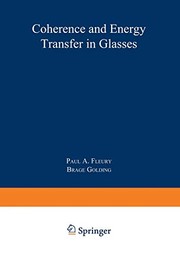 Front cover of Coherence and Energy Transfer in Glasses by Brage Golding