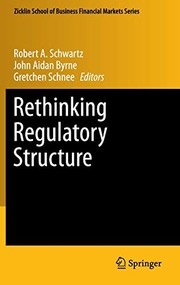 Cover of Rethinking Regulatory Structure by Robert A. Schwartz