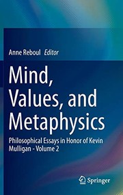 Cover of Mind, Values, and Metaphysics by Anne Reboul