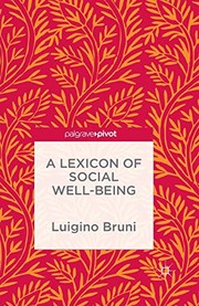 Front cover of A Lexicon of Social Well-Being by N.A. N.A.