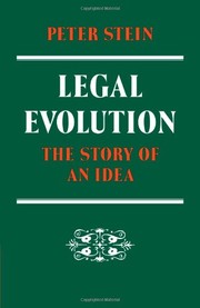 Cover of Legal evolution by Peter Stein