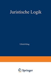 Front cover of Juristische Logik by Ulrich Klug