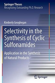 Front cover of Selectivity in the Synthesis of Cyclic Sulfonamides by Kimberly Geoghegan