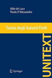 Front cover of Teoria degli Automi Finiti by Aldo de Luca