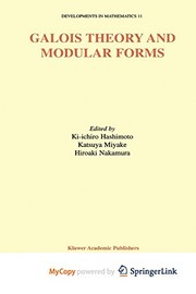 Cover of Galois Theory and Modular Forms by Ki-ichiro Hashimoto