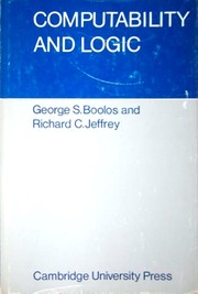 Cover of Computability and logic by George Boolos