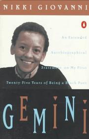Cover of Gemini by Nikki Giovanni