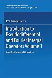 Front cover of Introduction to Pseudodifferential and Fourier Integral Operators by Jean-François Treves