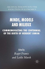 Front cover of Minds, Models and Milieux by Roger Frantz