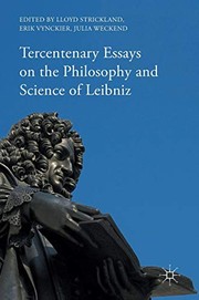 Cover of Tercentenary Essays on the Philosophy and Science of Leibniz by Lloyd Strickland