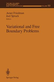 Front cover of Variational and Free Boundary Problems by Avner Friedman Joel Spruck