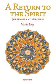 Front cover of A Return to the Spirit by Martin Lings