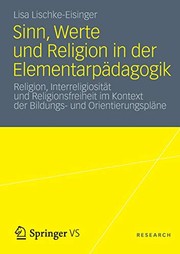 Front cover of Sinn, Werte und Religion in der Elementarpädagogik by Lisa Lischke-Eisinger