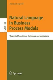 Front cover of Natural Language in Business Process Models by Henrik Leopold