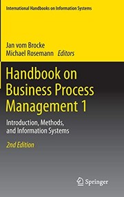 Cover of Handbook on Business Process Management 1 by Jan vom Brocke