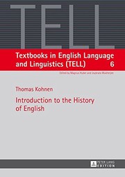Front cover of Introduction to the History of English by Thomas Kohnen