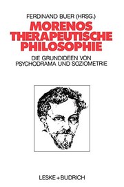 Front cover of Morenos Therapeutische Philosophie by Ferdinand Buer