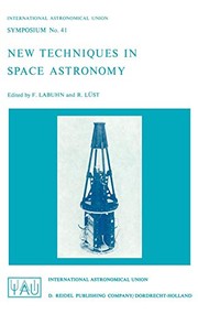Cover of New Techniques in Space Astronomy by F. Labuhn