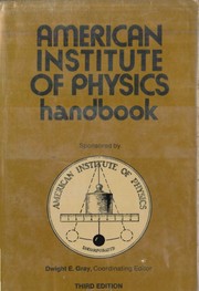 Cover of American Institute of Physics handbook by American Institute of Physics.