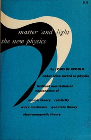 Cover of Matter and light by Louis de Broglie