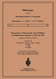 Front cover of Measurements of High Energetic Auroral Radiations with Balloon-Borne Detectors in 1962 and 1963 by G. Pfotzer
