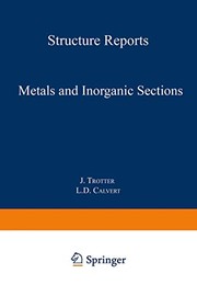 Cover of Metals and Inorganic Sections by J. Trotter