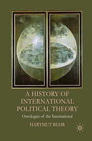 Front cover of A history of international political theory by Hartmut Behr