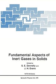 Front cover of Fundamental Aspects of Inert Gases in Solids by S.E. Donnelly