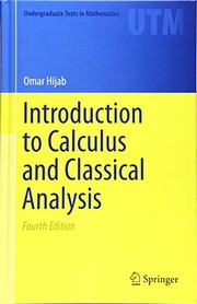 Cover of Introduction to Calculus and Classical Analysis by Omar Hijab
